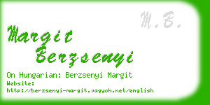 margit berzsenyi business card